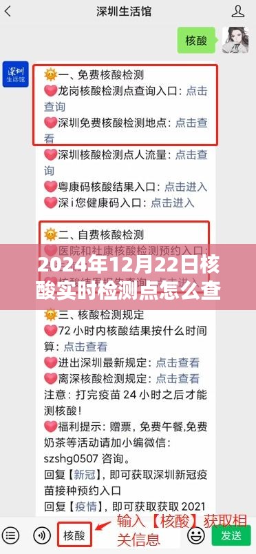輕松科普，如何查詢2024年12月22日核酸實時檢測點位置