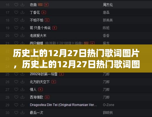 歷史上的12月27日熱門歌詞圖片回顧與制作指南