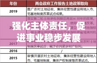 強(qiáng)化主體責(zé)任，促進(jìn)事業(yè)穩(wěn)步發(fā)展