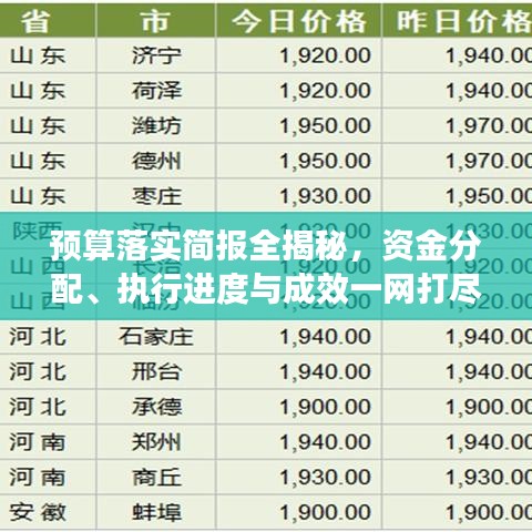 預(yù)算落實(shí)簡(jiǎn)報(bào)全揭秘，資金分配、執(zhí)行進(jìn)度與成效一網(wǎng)打盡