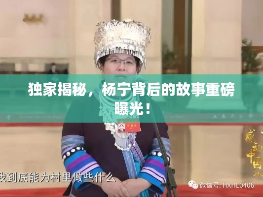 獨(dú)家揭秘，楊寧背后的故事重磅曝光！