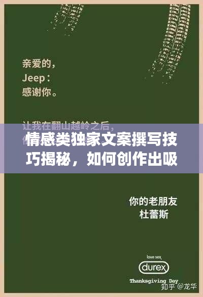 情感類獨家文案撰寫技巧揭秘，如何創(chuàng)作出吸引人的高質(zhì)量文案？