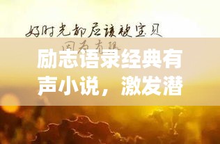勵(lì)志語(yǔ)錄經(jīng)典有聲小說(shuō)，激發(fā)潛能，勇敢前行，助你砥礪人生路