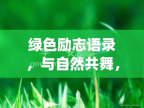 綠色勵(lì)志語錄，與自然共舞，開啟無限可能之旅
