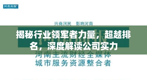 揭秘行業(yè)領(lǐng)軍者力量，超越排名，深度解讀公司實力